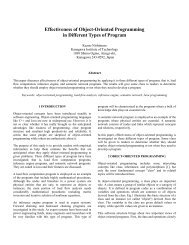 Effectiveness of Object-Oriented Programming in Different Types of ...