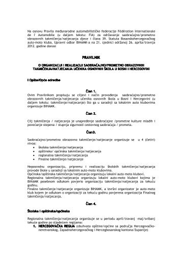 pravilnik dsot - Bihamk