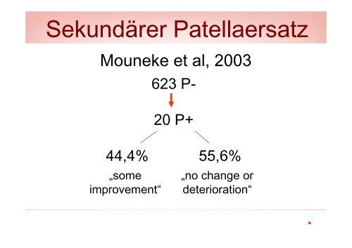 Der sekundÃ¤re Patellaersatz - Vinzenz Gruppe