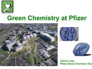 Green Chemistry at Pfizer - Chemspec Events