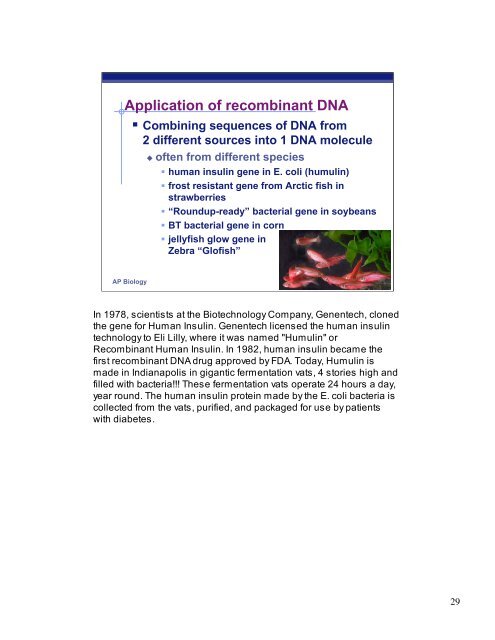 Chapter 20: Biotechnology -- Advanced Techniques - Explore Biology