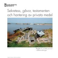 Sekretess, gÃ¥vor, testamente och privata medel - Karlskrona kommun