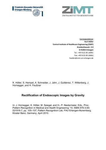 Rectification of Endoscopic Images by Gravity