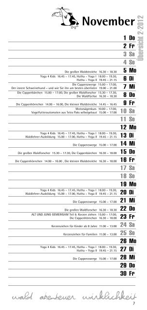 bitte klicken - bei der Waldschule Cappenberg