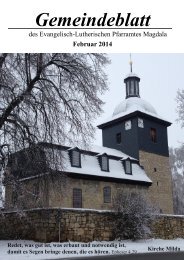 Februar 2014 - Evangelisch-Lutherischer Kirchkreis Jena
