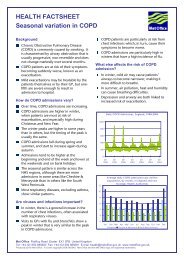 HEALTH FACTSHEET Seasonal variation in COPD - Met Office