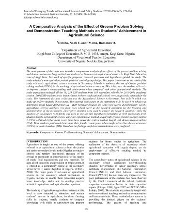 Download article - Journal of Emerging Trends in Educational ...