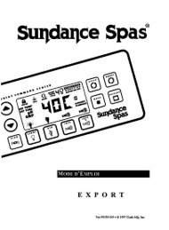 1997 850 Export 50Hz STA Manual - Sundance Spas