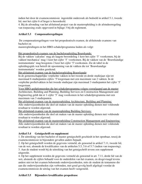 Examenreglement TU/e 2009-2010 - Technische Universiteit ...