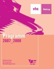 Programm 2007_2008 - Volkshochschule Waltrop