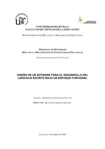 diseÃ±o de un sotware para el desarrollo del lenguaje escrito bajo un ...