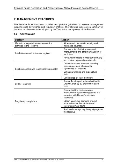 Draft Plan of Management for Tyalgum Public Recreation and ... - Land