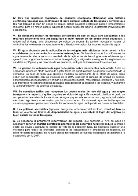 DecÃ¡logo para abordar la escasez del agua y la sequÃ­a Propuestas ...