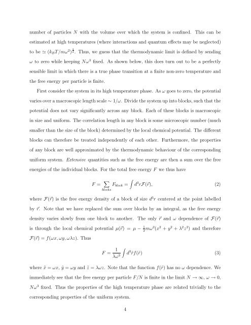 Phase transition of a Bose gas in a harmonic potential