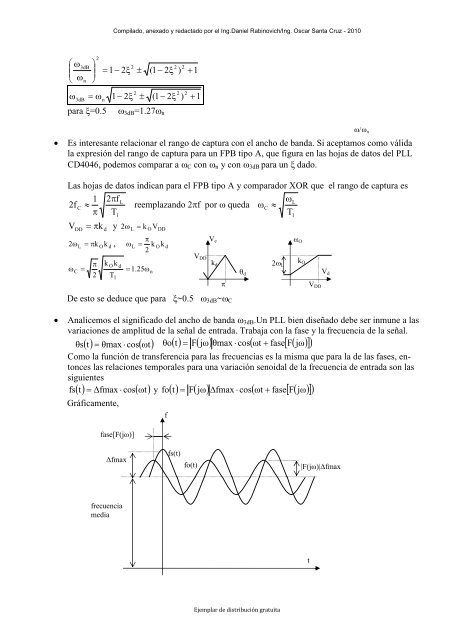 PLL - PHASE LOOP LOCKED - Lazos Enganchados en Fase