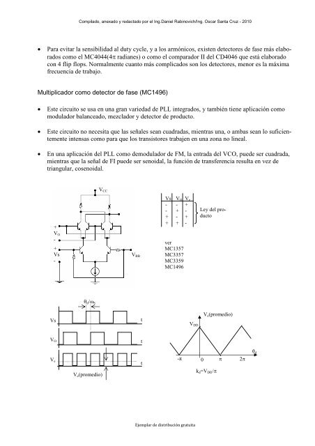 PLL - PHASE LOOP LOCKED - Lazos Enganchados en Fase