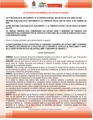 Ley de ProtecciÃ³n Ambiental del Estado de Tabasco