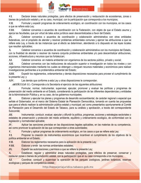 Ley de ProtecciÃ³n Ambiental del Estado de Tabasco