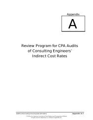 Review Program for CPA Audits of Consulting Engineers - AASHTO ...