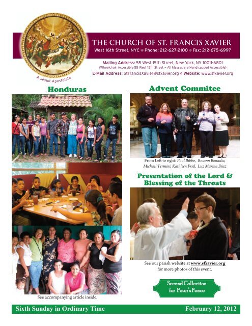 Honduras Advent Commitee Church Of St Francis Xavier