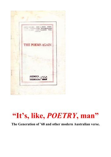 It's, like, POETRY, man - New Century Antiquarian Books