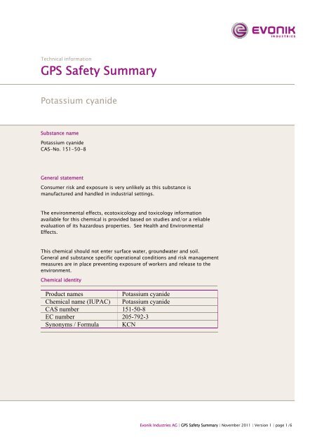 Potassium cyanide - Potassium cyanide