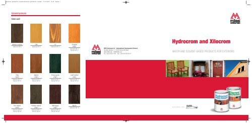 Brochure Hydro&Xilo; inglese:Brochure Hydro&Xilo; ... - Milesi S.p.A.