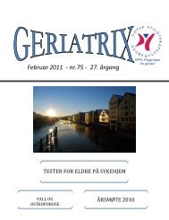 GERIATRIX - 75 - Februar 2011.pdf - Norsk Fysioterapeutforbund