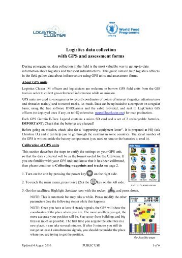 Logistics data collection with GPS and assessment ... - Logcluster.org