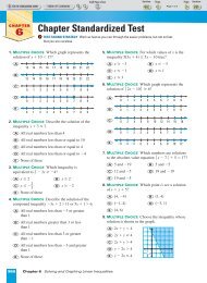 Alg 1 Ch 6 Stand Test pg 388