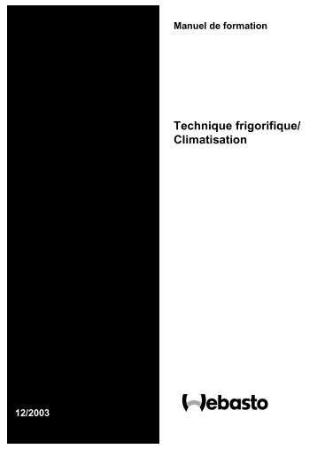 Technique frigorifique/ Climatisation - Fichier PDF