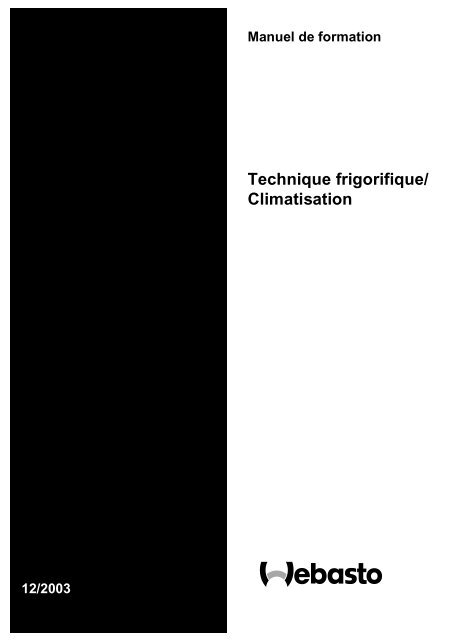 Technique frigorifique/ Climatisation - Fichier PDF