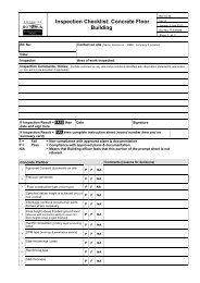 Inspection Checklist: Concrete Floor Building