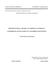 strumenti per la ricerca in medicina generale: l'esperienza di - R@cine