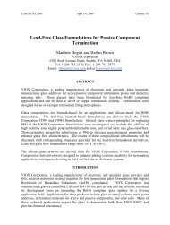 Lead-Free Glass Formulations for Passive Component Termination