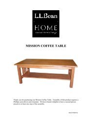 MISSION COFFEE TABLE - L.L. Bean