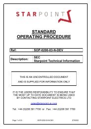 SEC Starpoint Technical Information - del-service