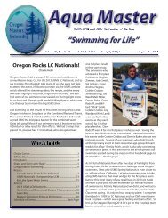 September 2013 - Oregon Masters Swimming