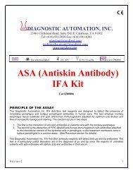 ASA (Antiskin Antibody) IFA Kit - ELISA kits - Rapid tests