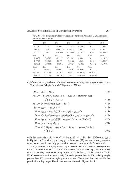 Advances in the Modelling of Motorcycle Dynamics - ResearchGate