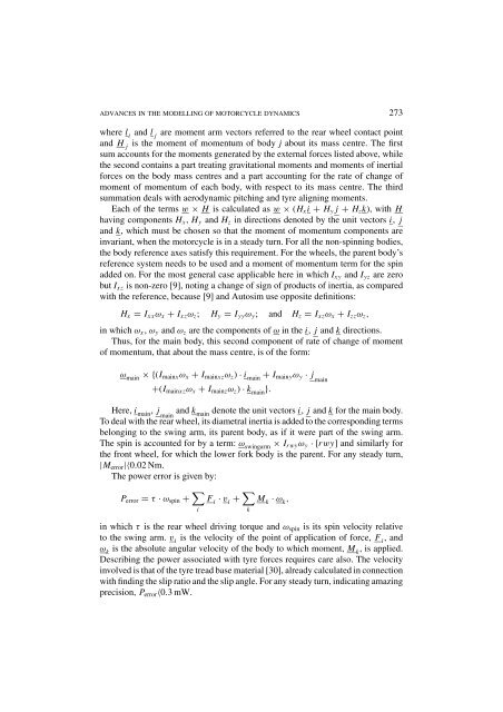 Advances in the Modelling of Motorcycle Dynamics - ResearchGate