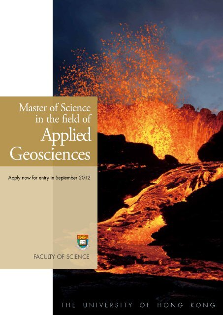 Applied Geosciences - Faculty of Science, HKU - The University of ...