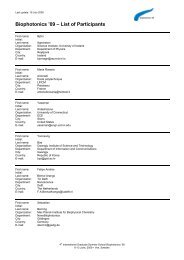 List of Participants - Center for Biomedical Optics and New Laser ...