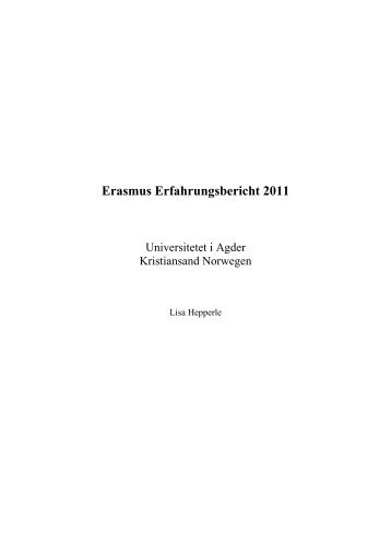 Erfahrungsbericht WS 11 / 12 - Erasmus