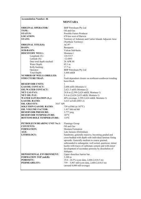 COMPOSITIONAL DATA : GAS : GAS PROPERTIES Puffin Fm RFT ...