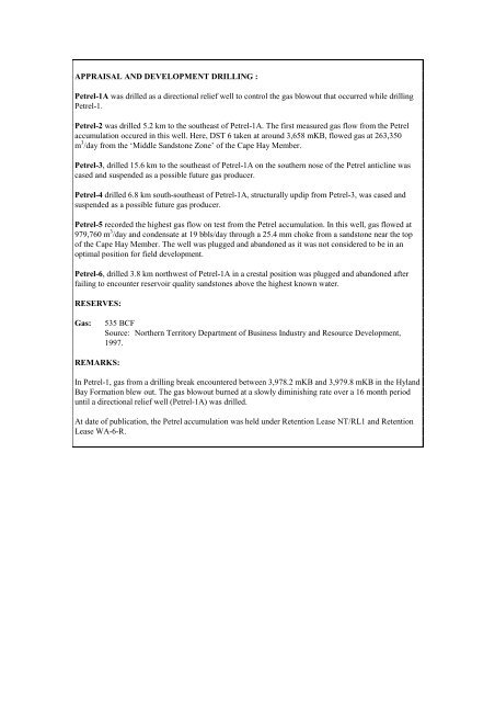 COMPOSITIONAL DATA : GAS : GAS PROPERTIES Puffin Fm RFT ...