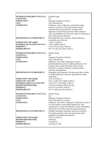 COMPOSITIONAL DATA : GAS : GAS PROPERTIES Puffin Fm RFT ...