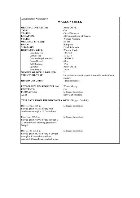 COMPOSITIONAL DATA : GAS : GAS PROPERTIES Puffin Fm RFT ...