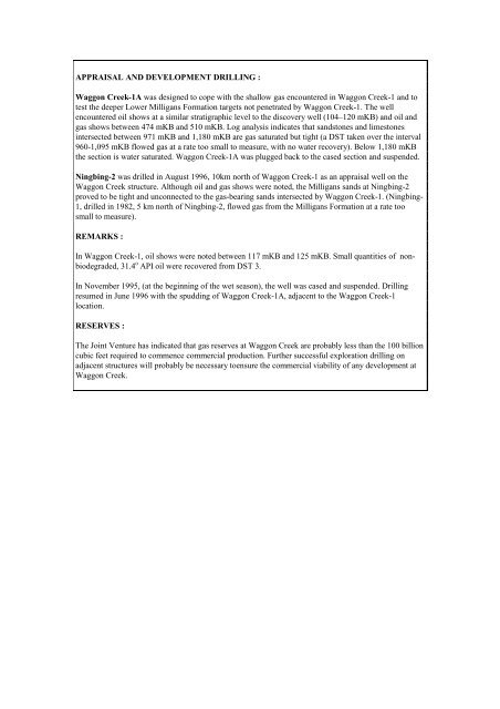 COMPOSITIONAL DATA : GAS : GAS PROPERTIES Puffin Fm RFT ...