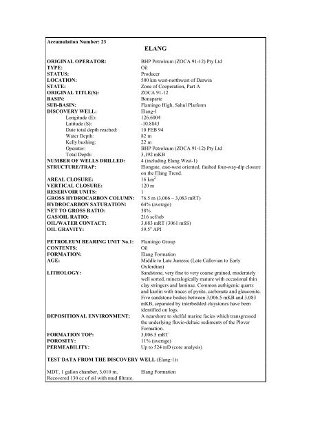 COMPOSITIONAL DATA : GAS : GAS PROPERTIES Puffin Fm RFT ...